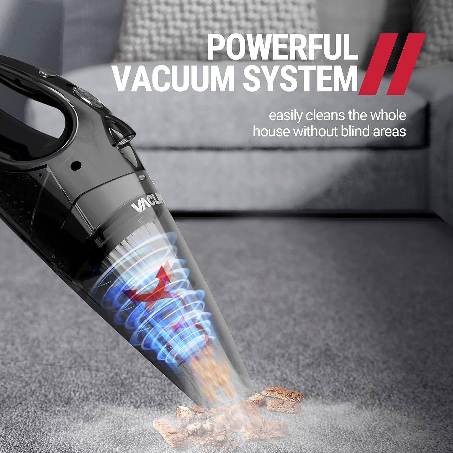 VacLife Handheld Vacuum, Car Vacuum Cleaner Cordless, Mini Portable  Rechargeable Wireless Vacuum Cleaner with 2 Filters, Silver (VL189) - ASIN