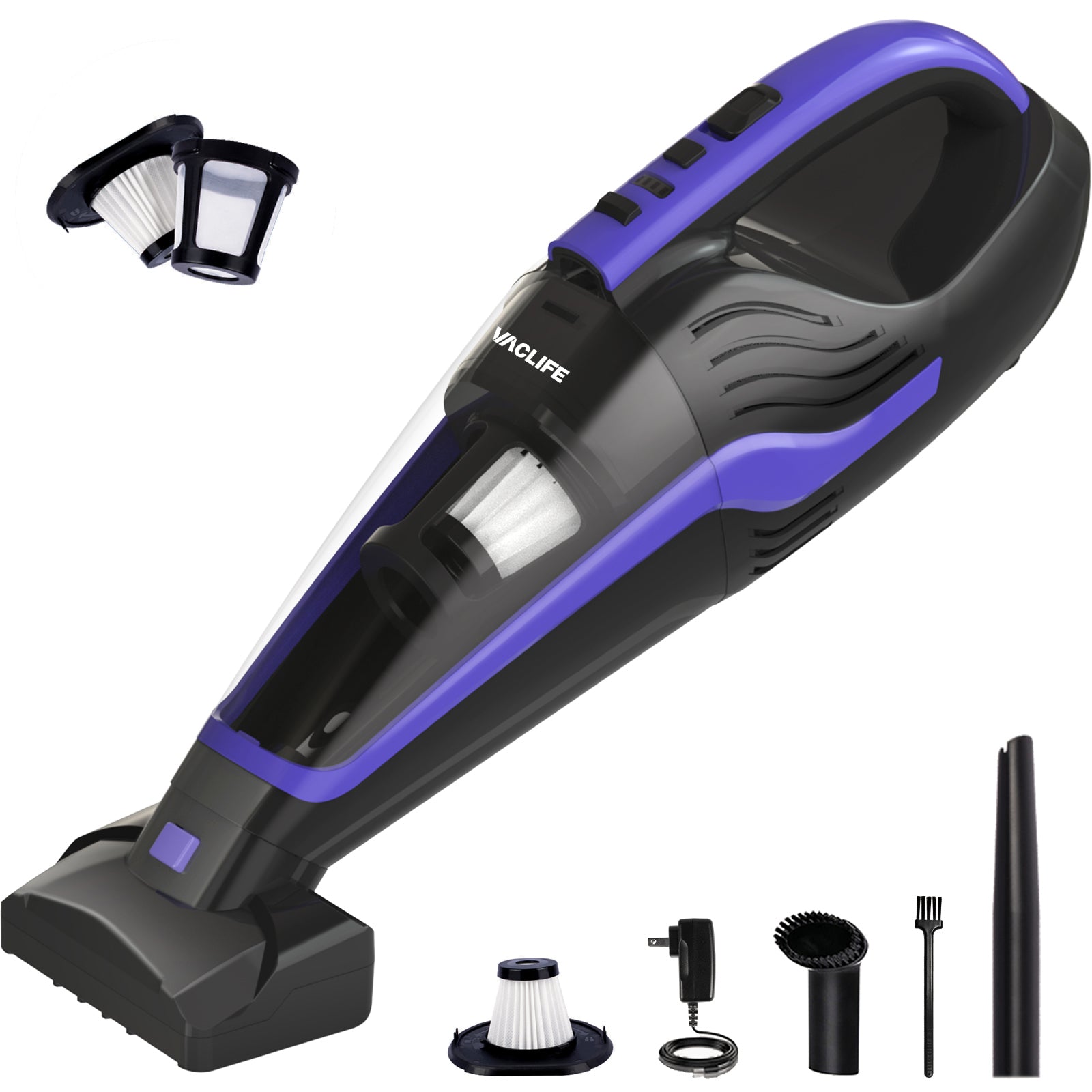 Black & Decker Vacuum Pet Hair Attachment Cleaning Tool Rotating Brush Black