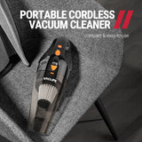 VacLife Handheld Vacuum, Car Vacuum Cleaner Cordless, Mini Portable Rechargeable Wireless Vacuum Cleaner with 2 Filters, Orange (VL189)