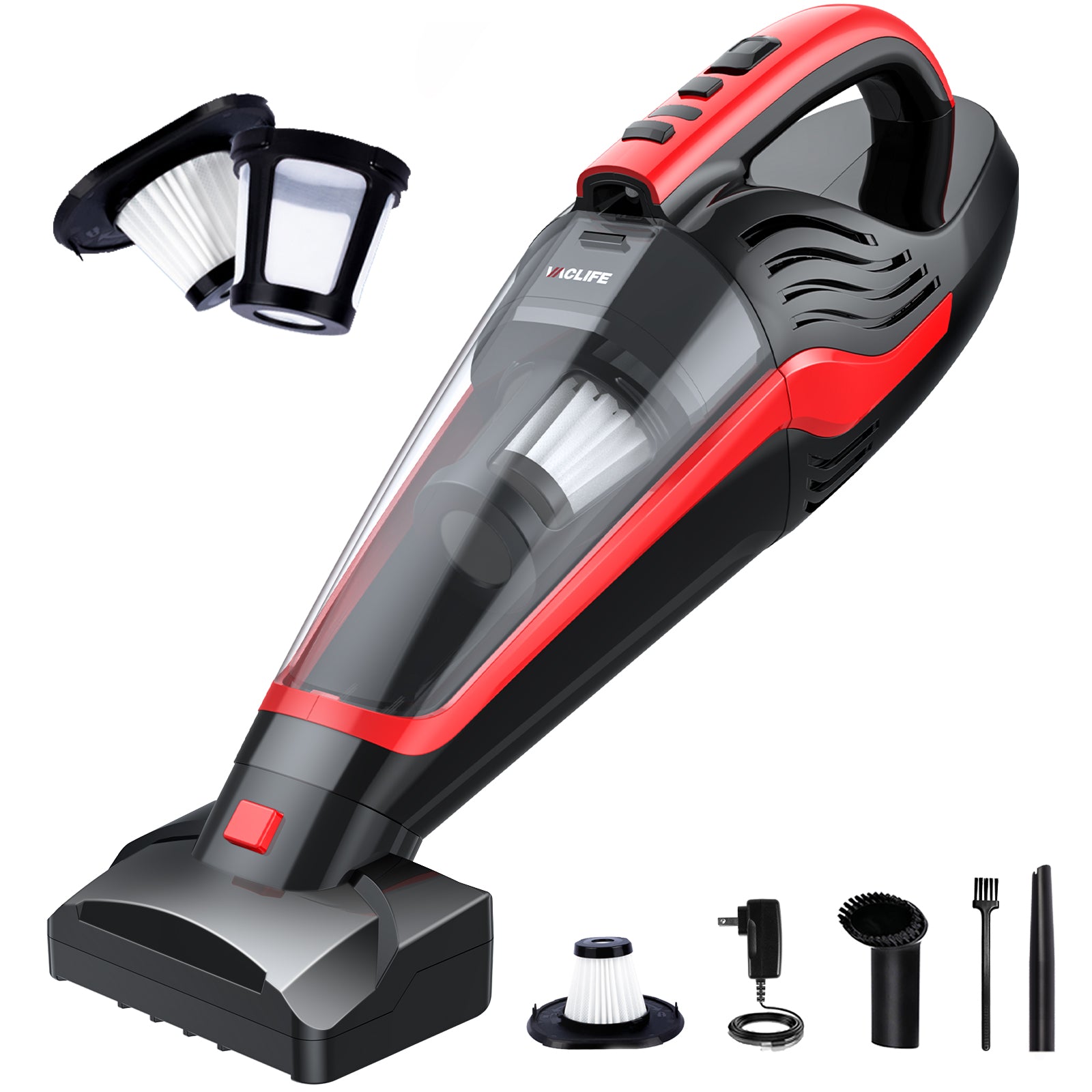 VacLife Handheld Vacuum for Pet Hair - Hand Car Vacuum Cordless  Rechargeable, Well-Equipped Hand Held Vacuum with Reusable Filter & LED  Light