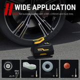 VacLife AC/DC 2-in-1 Tire Inflator - Portable Air Compressor, Air Pump for Car Tires (up to 50 PSI), Electric Bike Pump (up to 150 PSI) w/Auto Shut-Off Function, Model: ATJ-1666, Yellow (VL708) - ASIN: B08LGTYBQQ